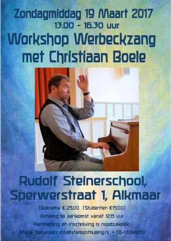 Workshop Werbeckzang met Christiaan Boele in Alkmaar